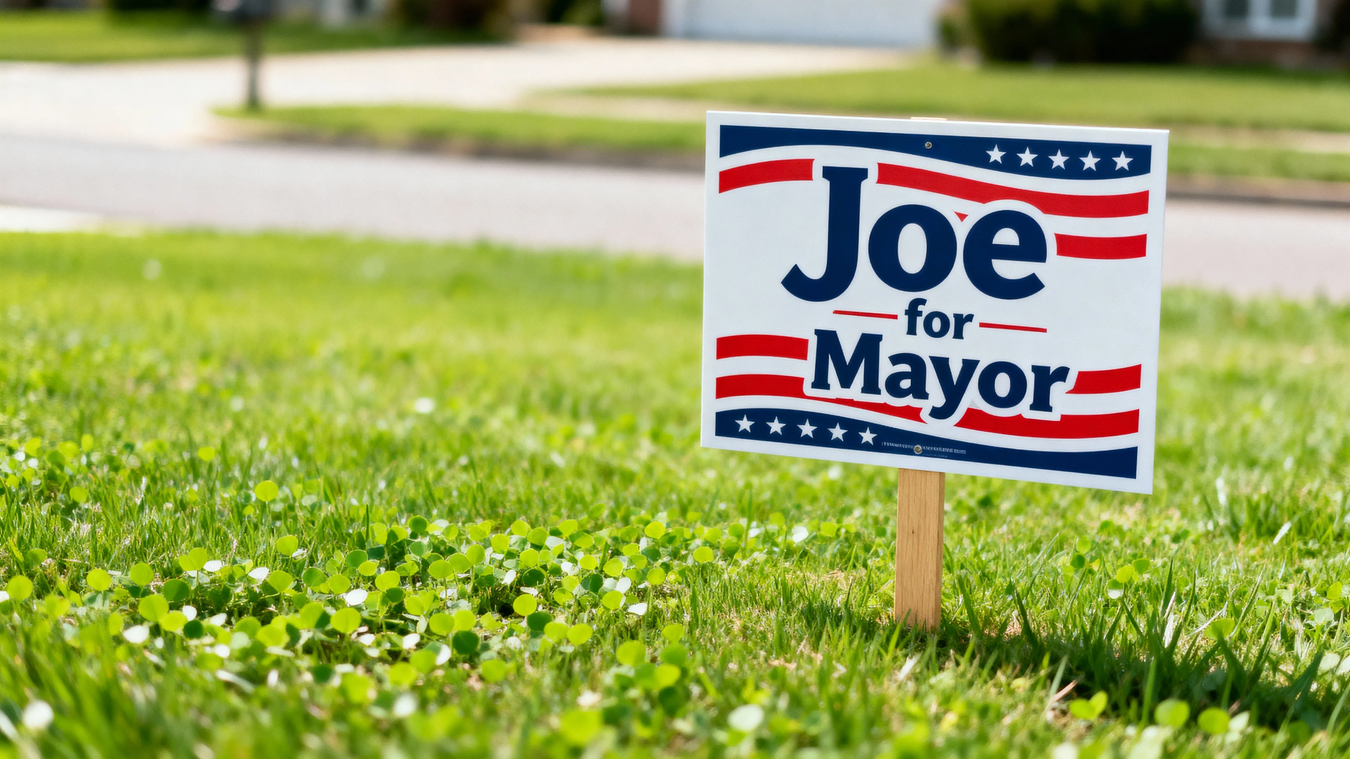 Yard sign generation font example