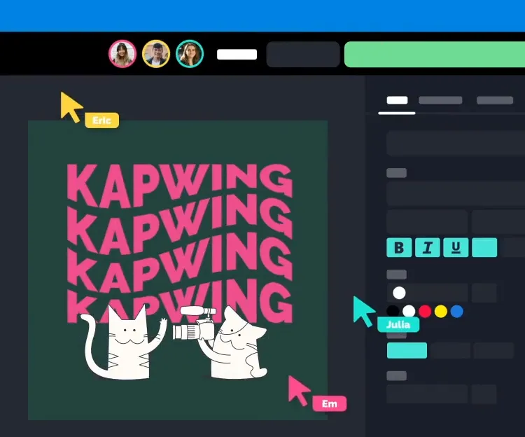 editing videos with Kapwing