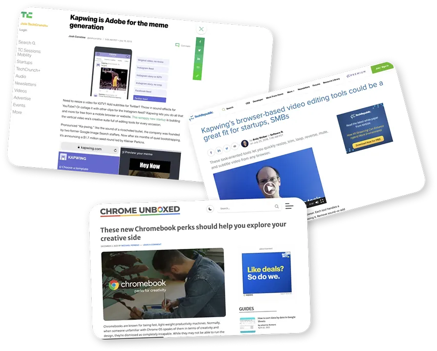 Kapwing press coverage and partnership articles