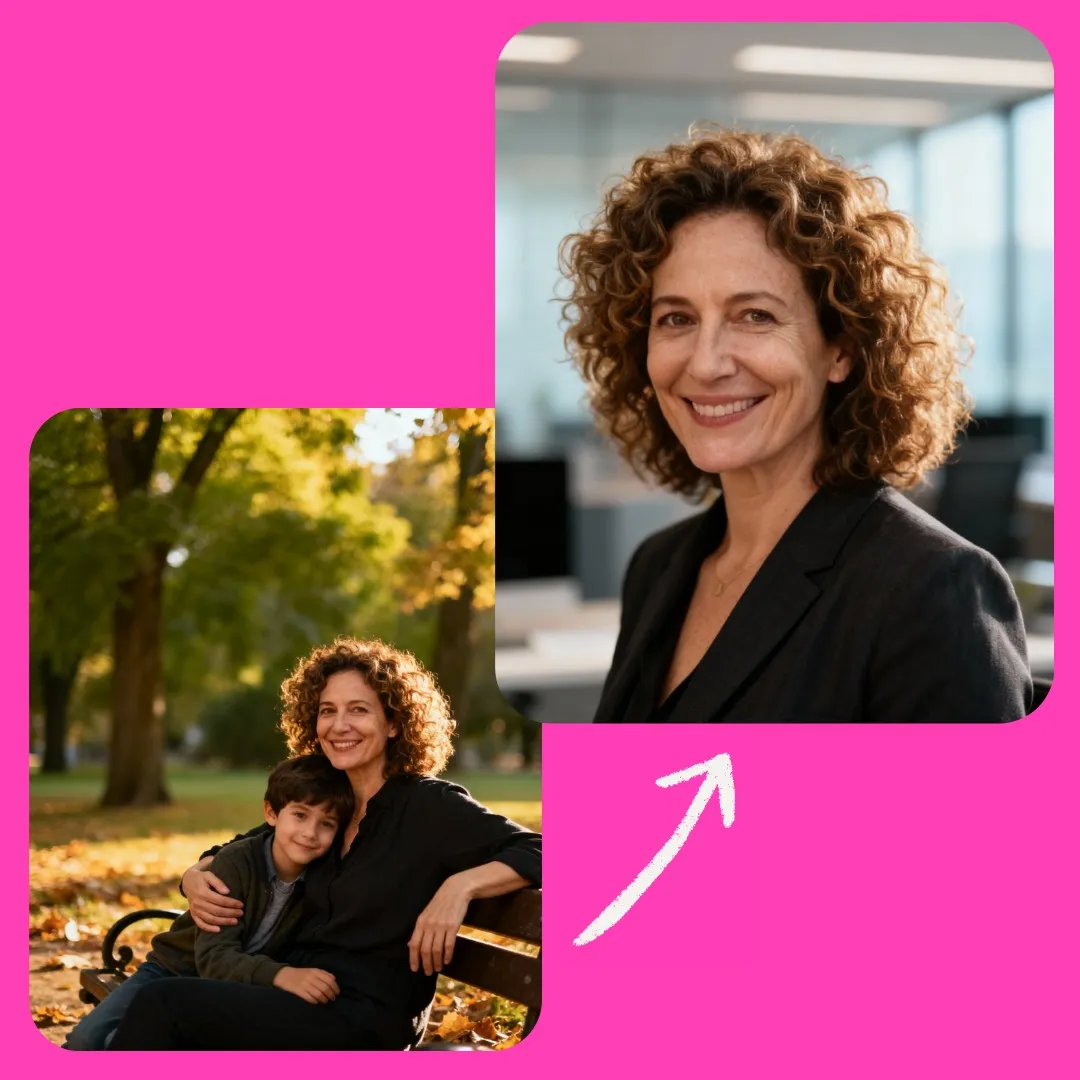 Casual photo in the park turns into professional headshot