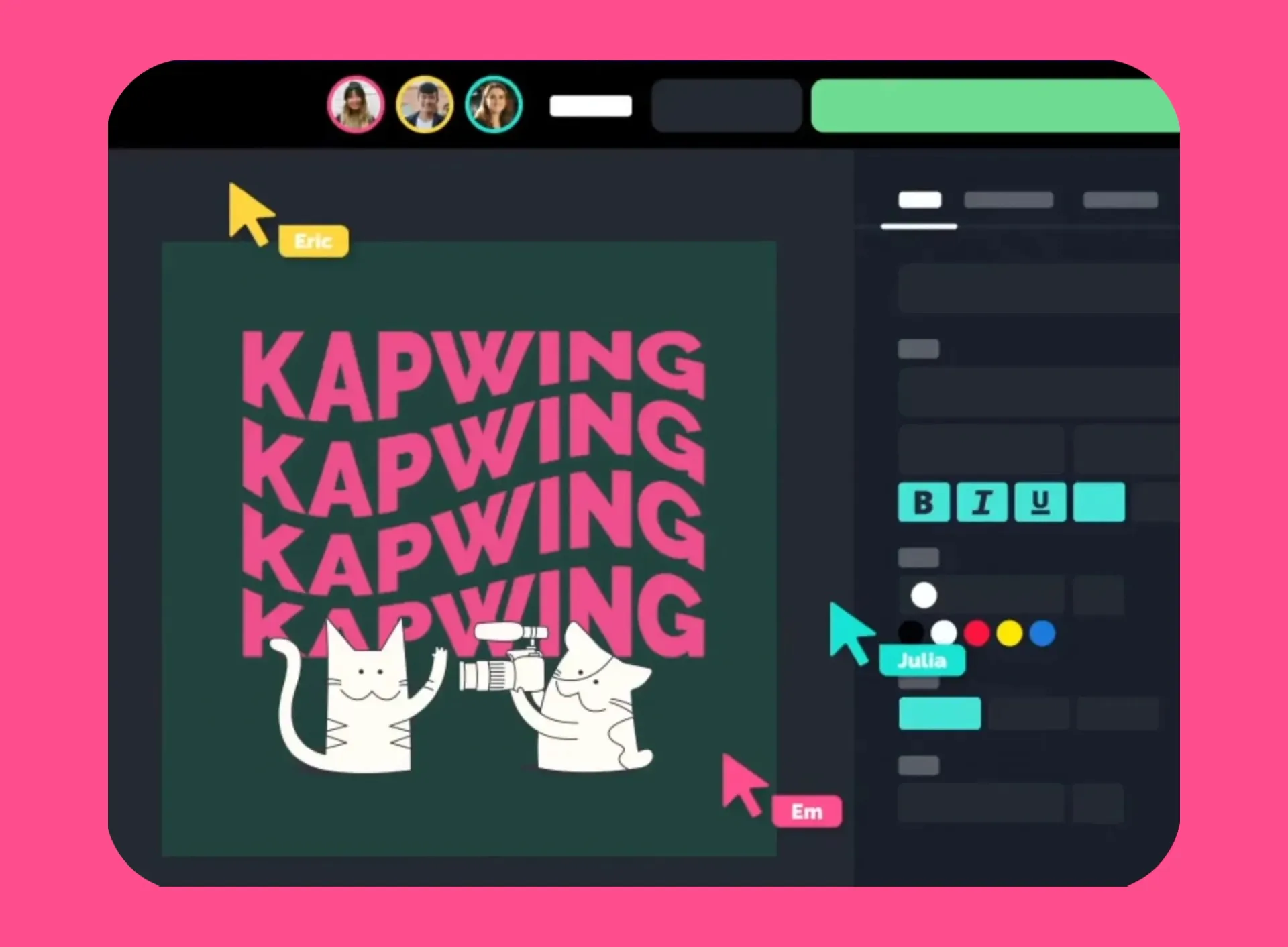 Create and edit in one online studio