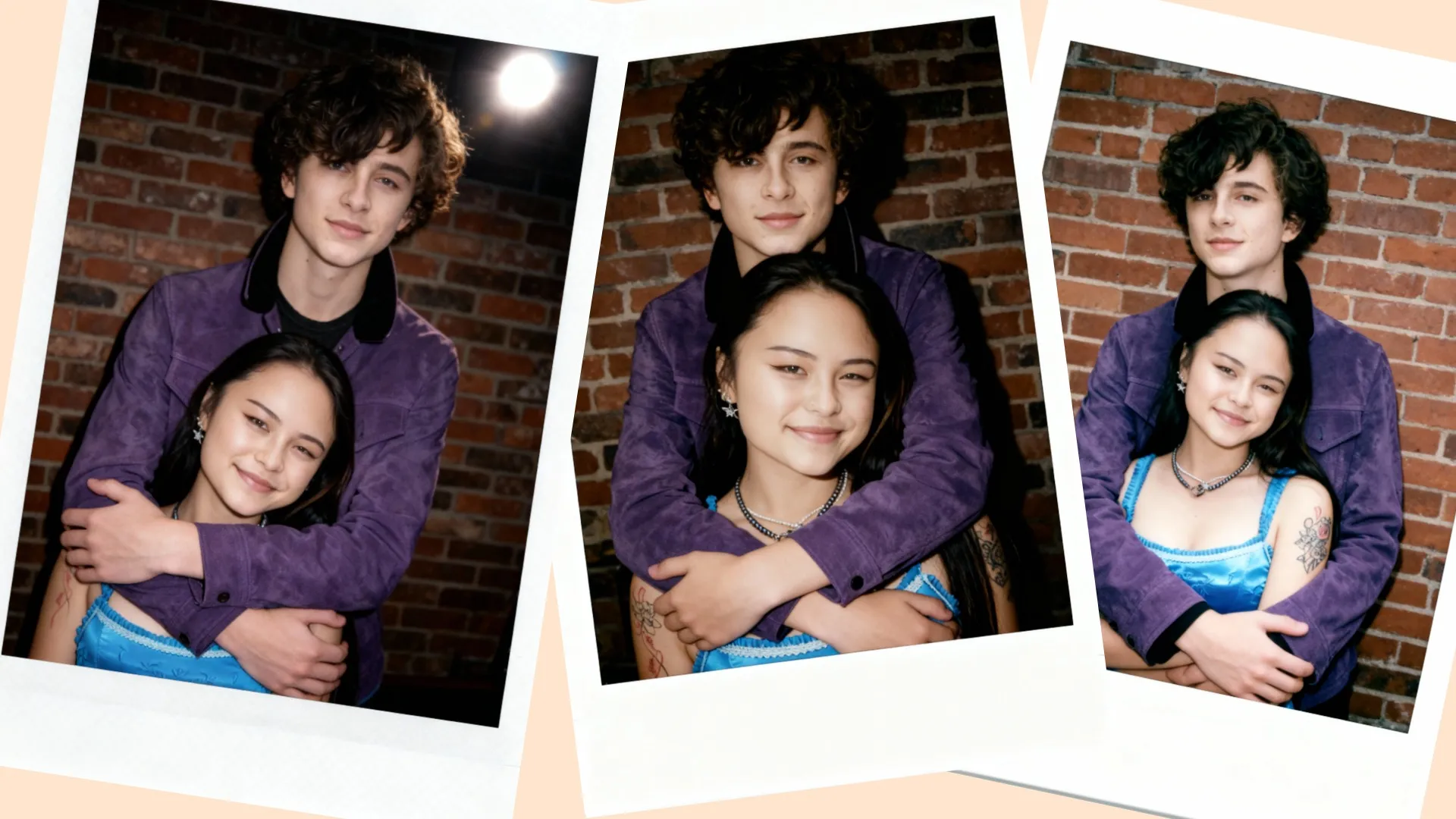 Photo with a celebrity polaroid examples