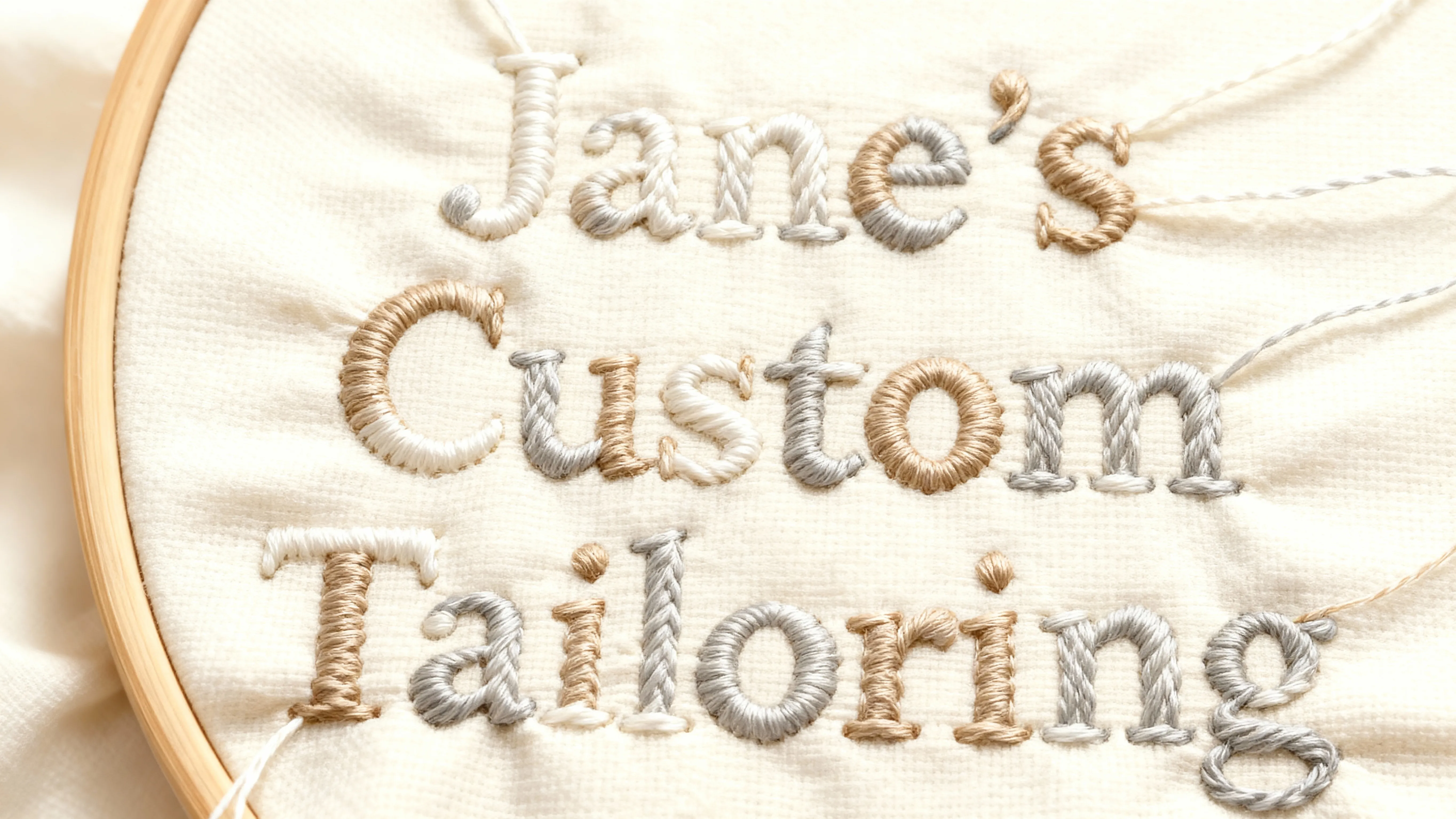 Jane's Custom Tailoring example wordmark