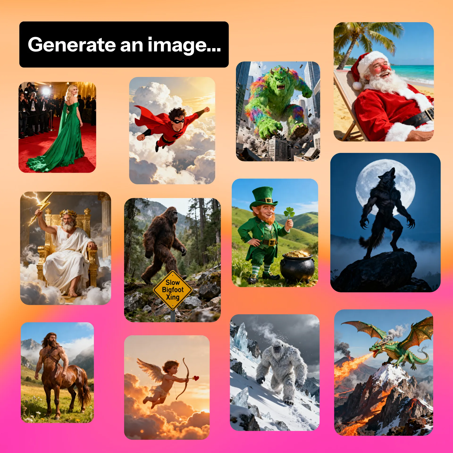 Examples of AI generated character images