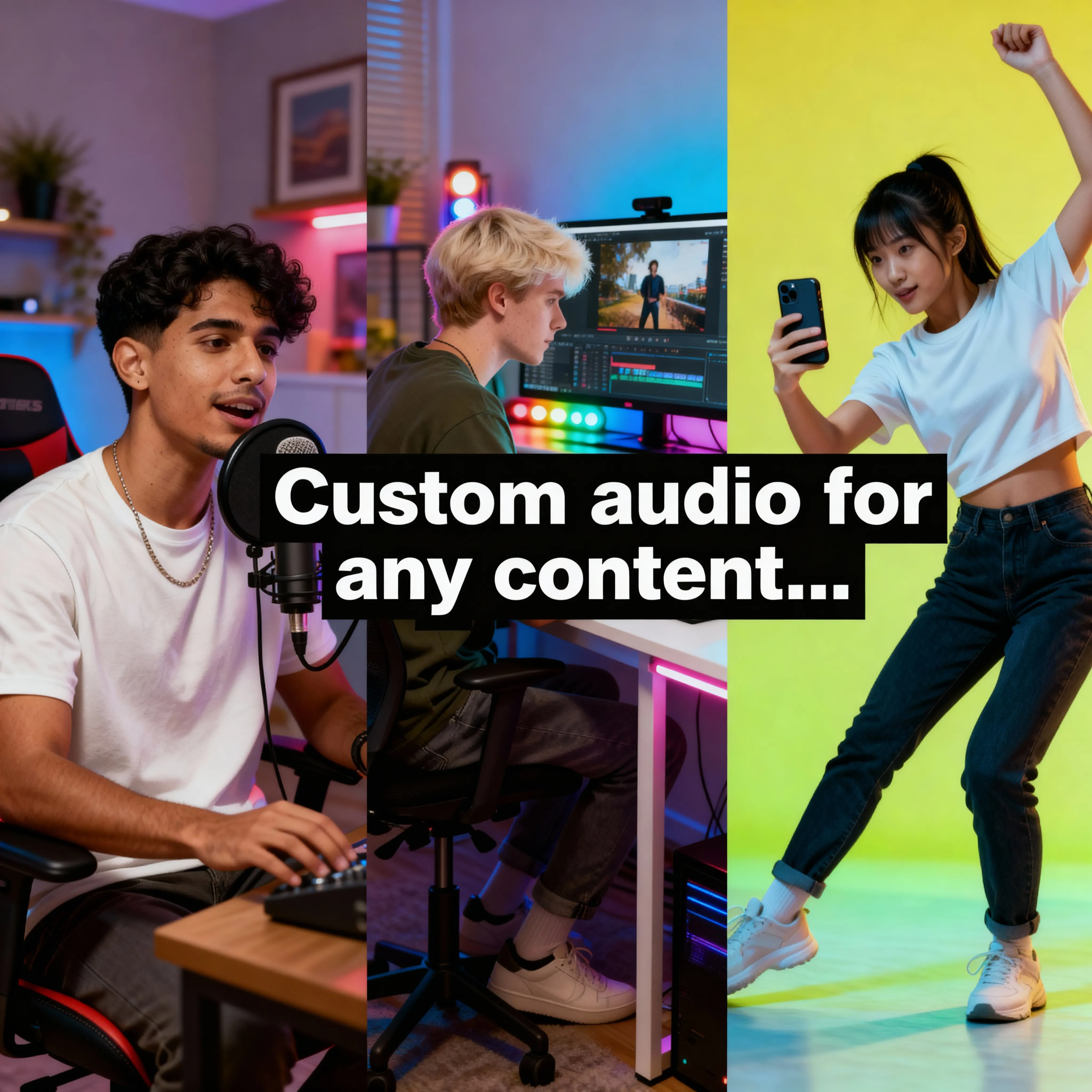 Creating audio for social media content