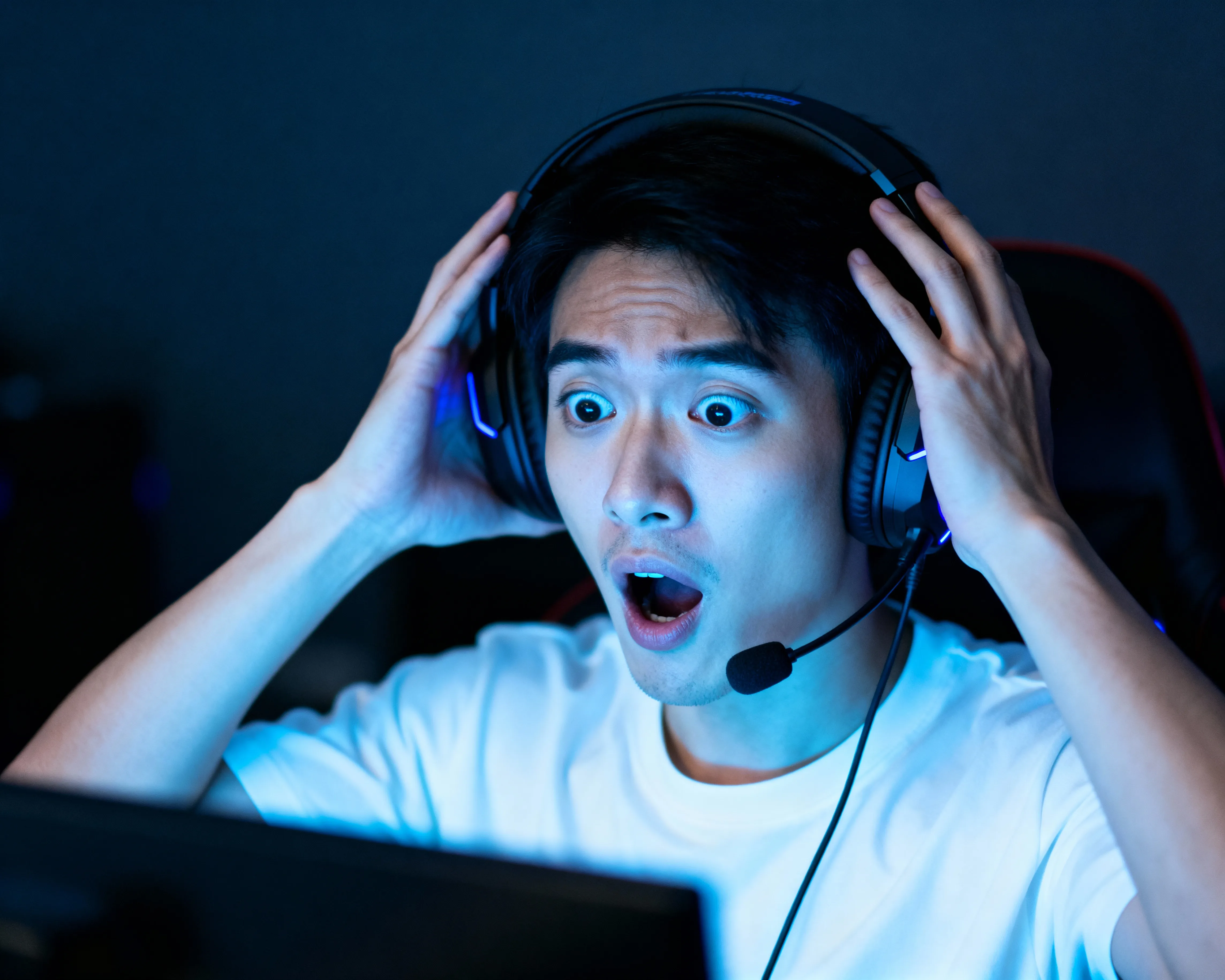 vidéo de réaction de gamer