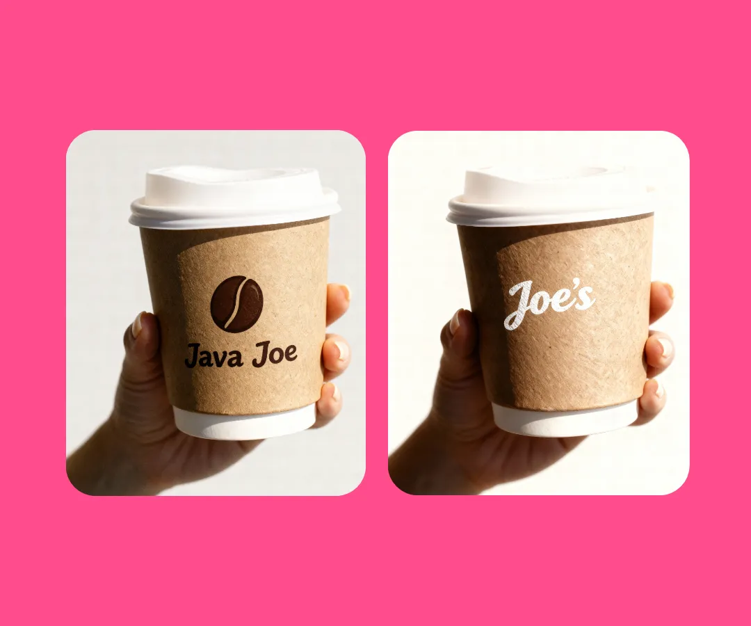 커피 컵 로고 바꾸기