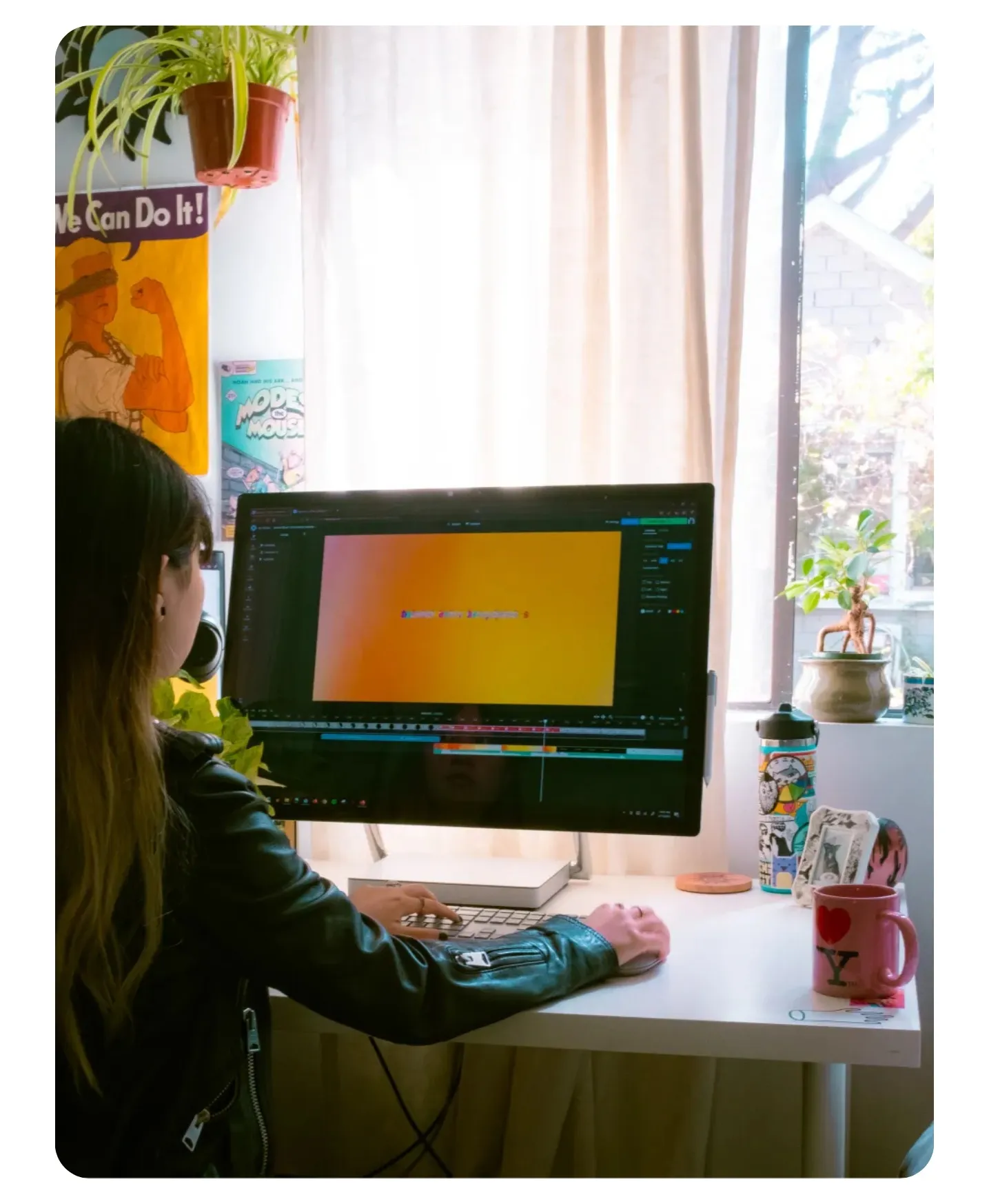 Editor video menggunakan antarmuka Kapwing di komputer