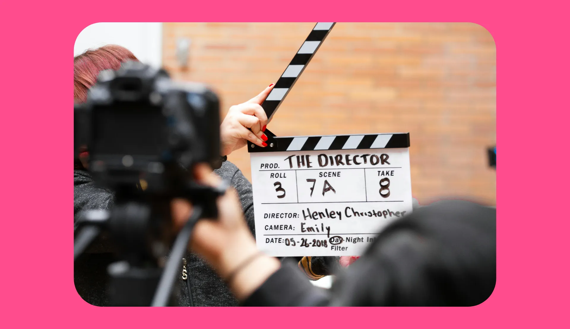 filming on a movie set