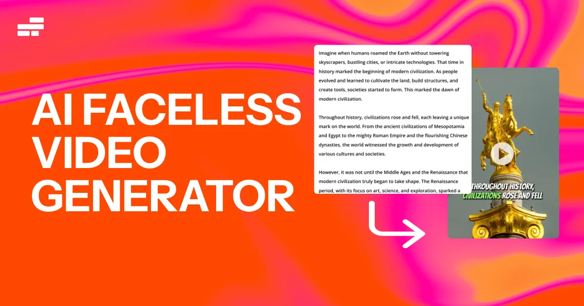 Face Less Video Generator AI Faceless Video Maker — Free. No Camera Required