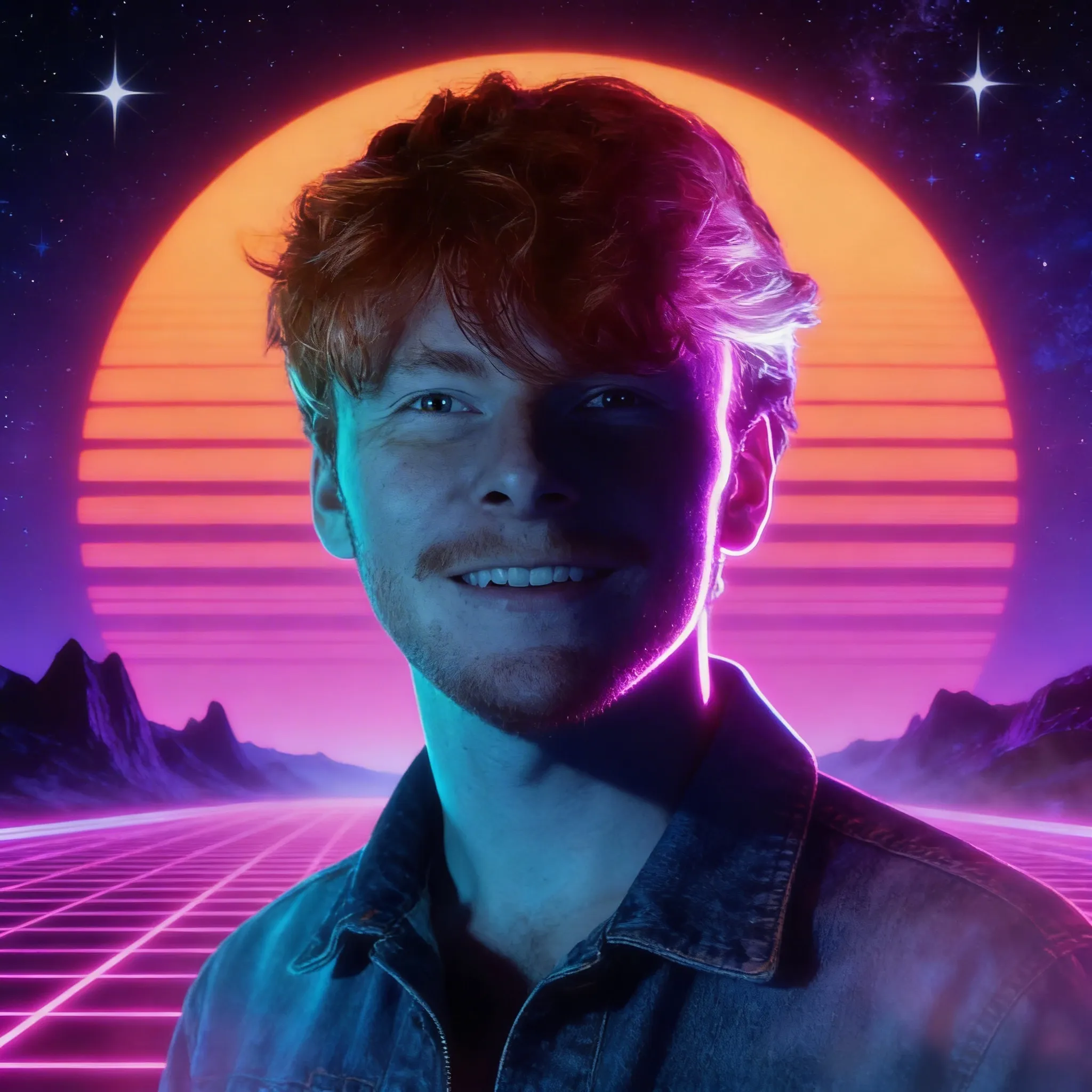 80s retro AI profile picture preview