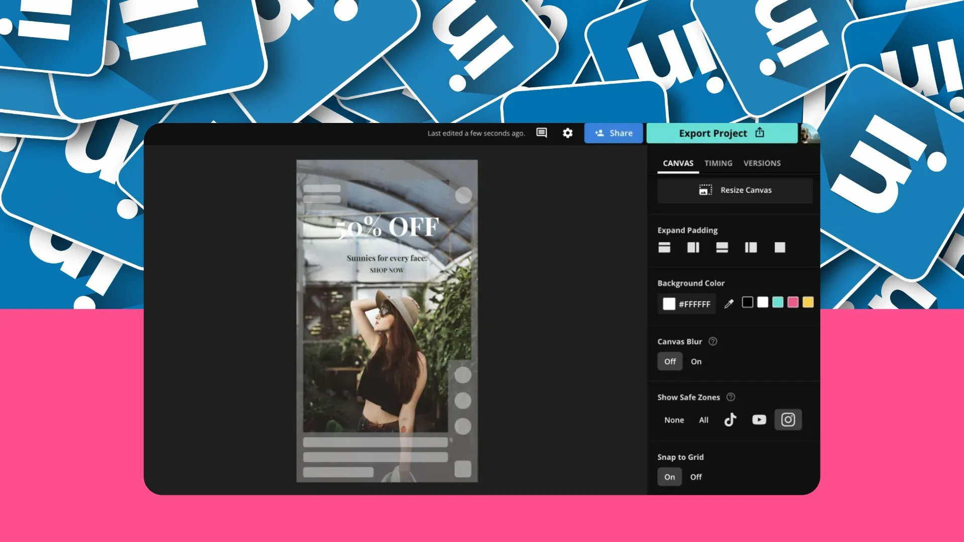 LinkedIn video ab being built in Kapwing with text, images, and subtitles