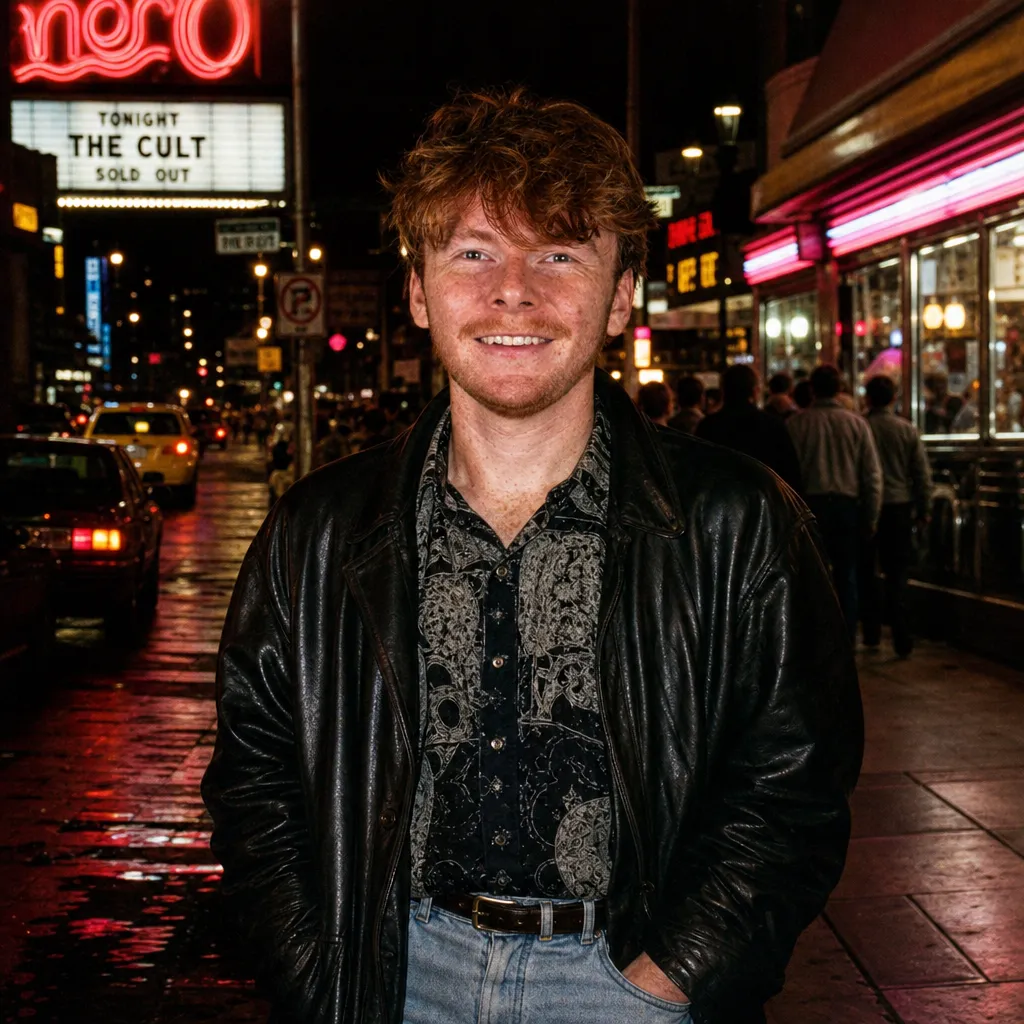Example of an after-dark 1980s city portrait