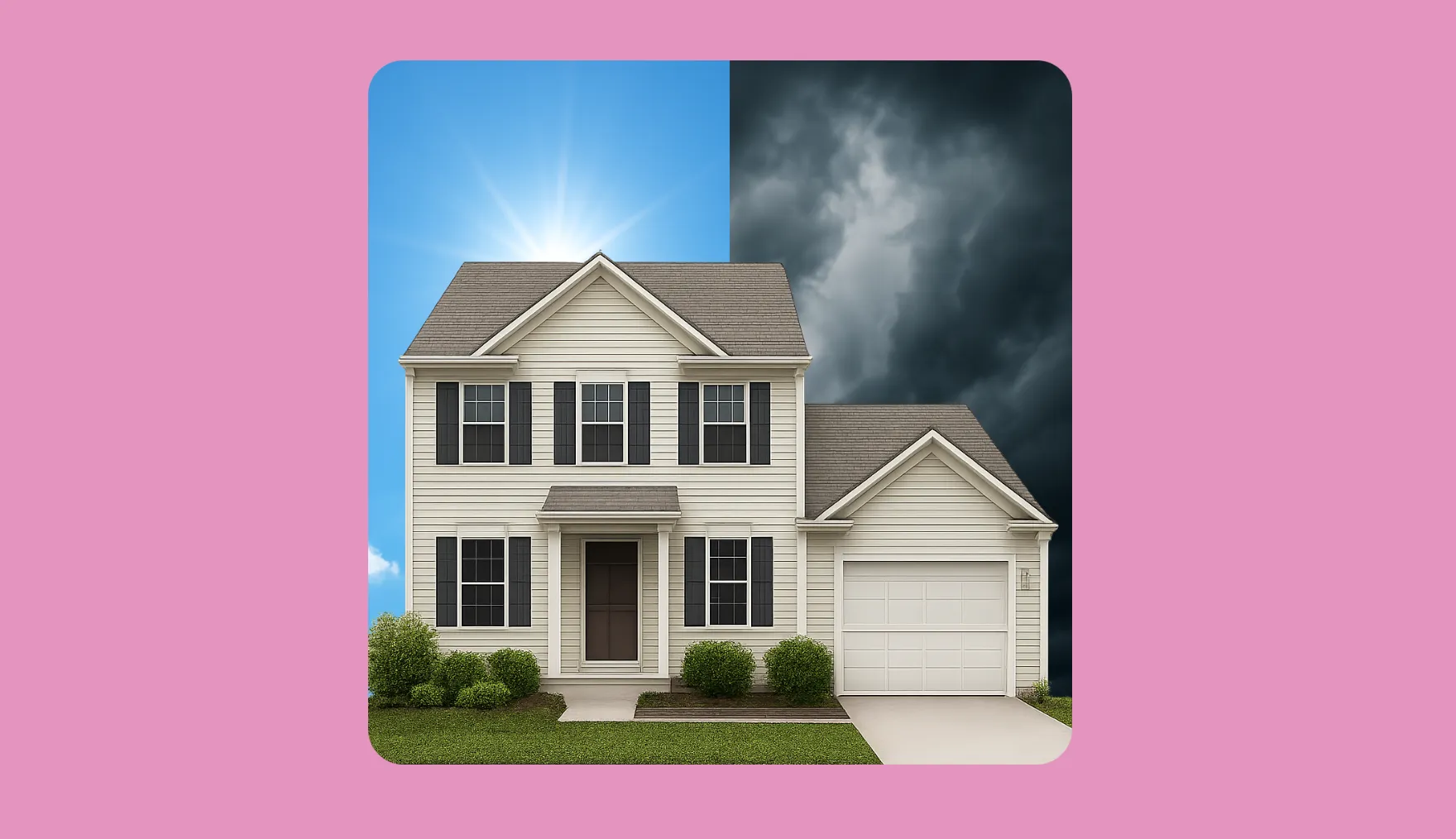 Uma imagem editada por um corretor de imóveis usando IA para substituir o fundo.