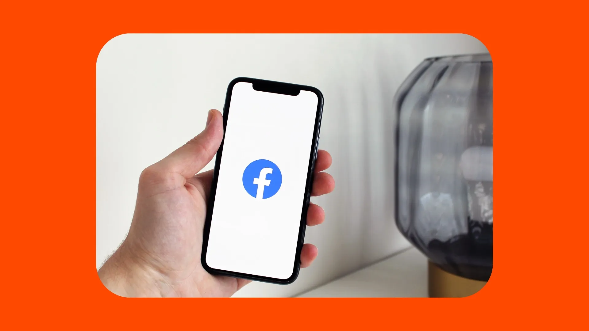 Facebook ad example on a mobile phone displayed as vertical 9:16