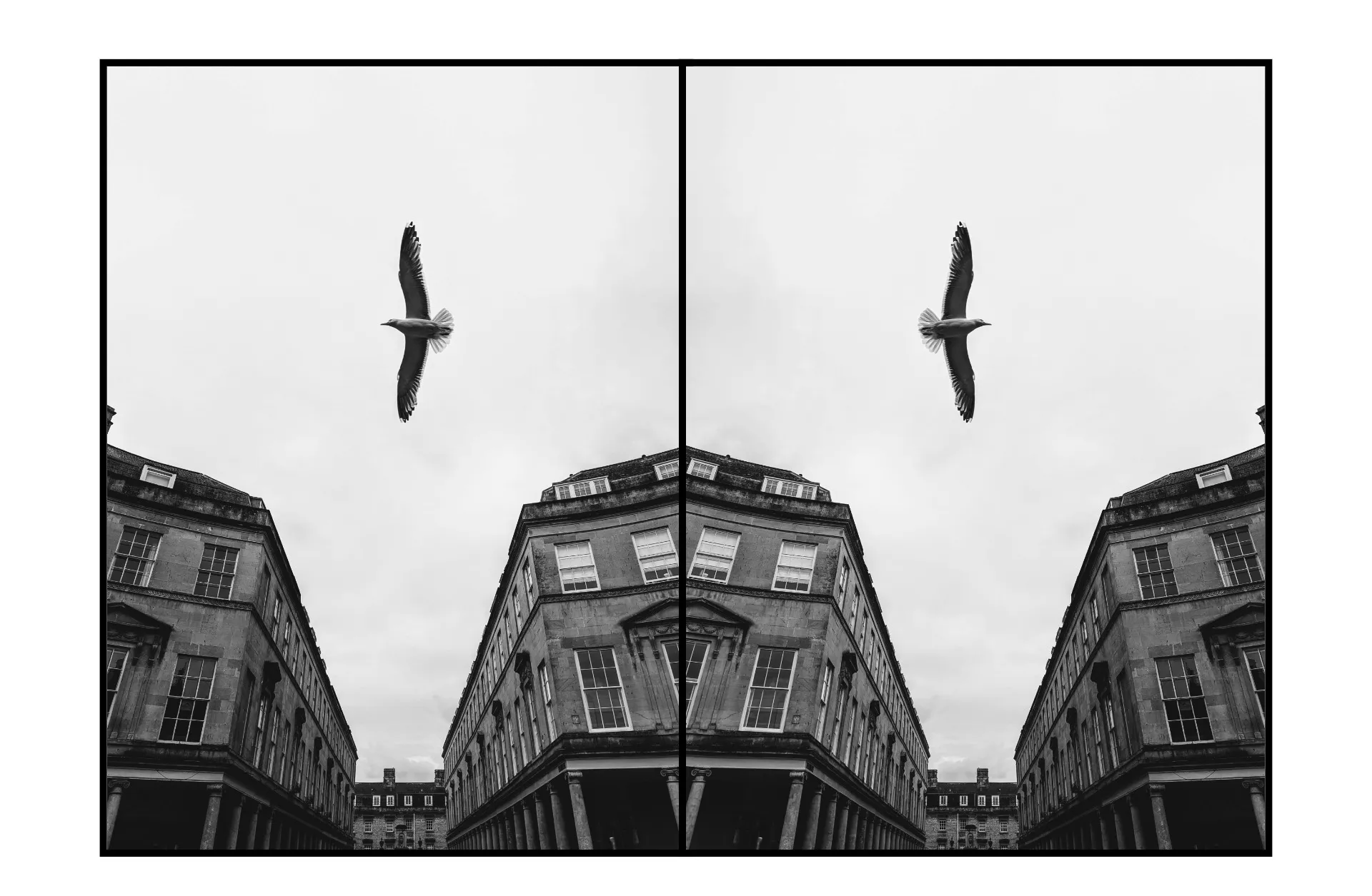 Image showing three different art paintings of a woman as a flipped, mirrored, and reversed image
