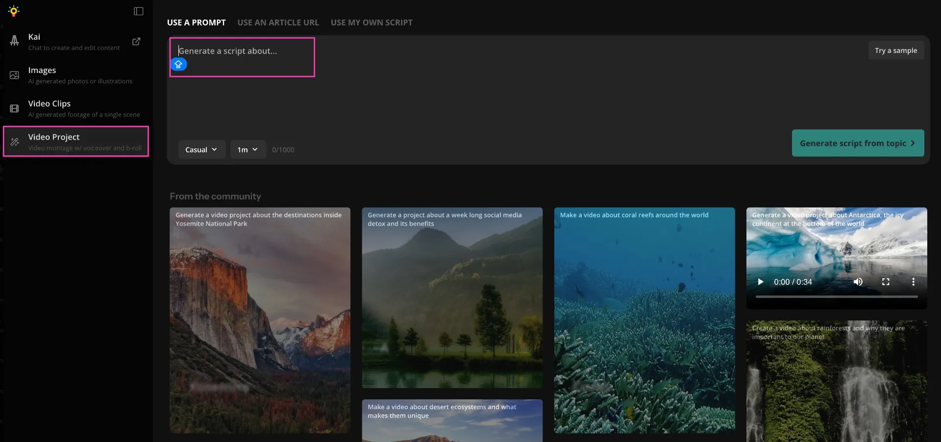 How to make a video script with AI