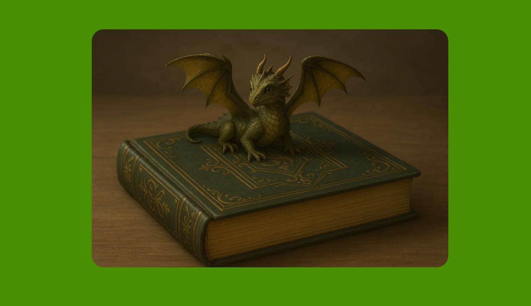 Um livro com um dragão saindo dele para promover o conteúdo, dando vida à imagem com um gerador de vídeo por IA.