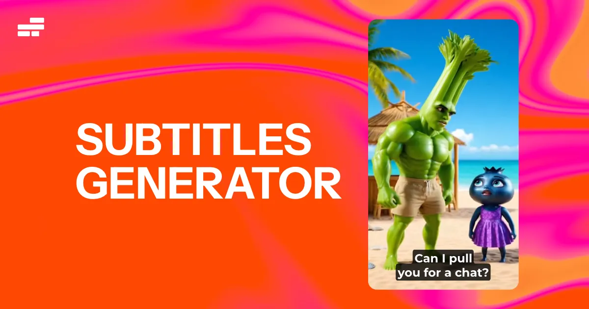 Kapwing AI Subtitle Generator website preview