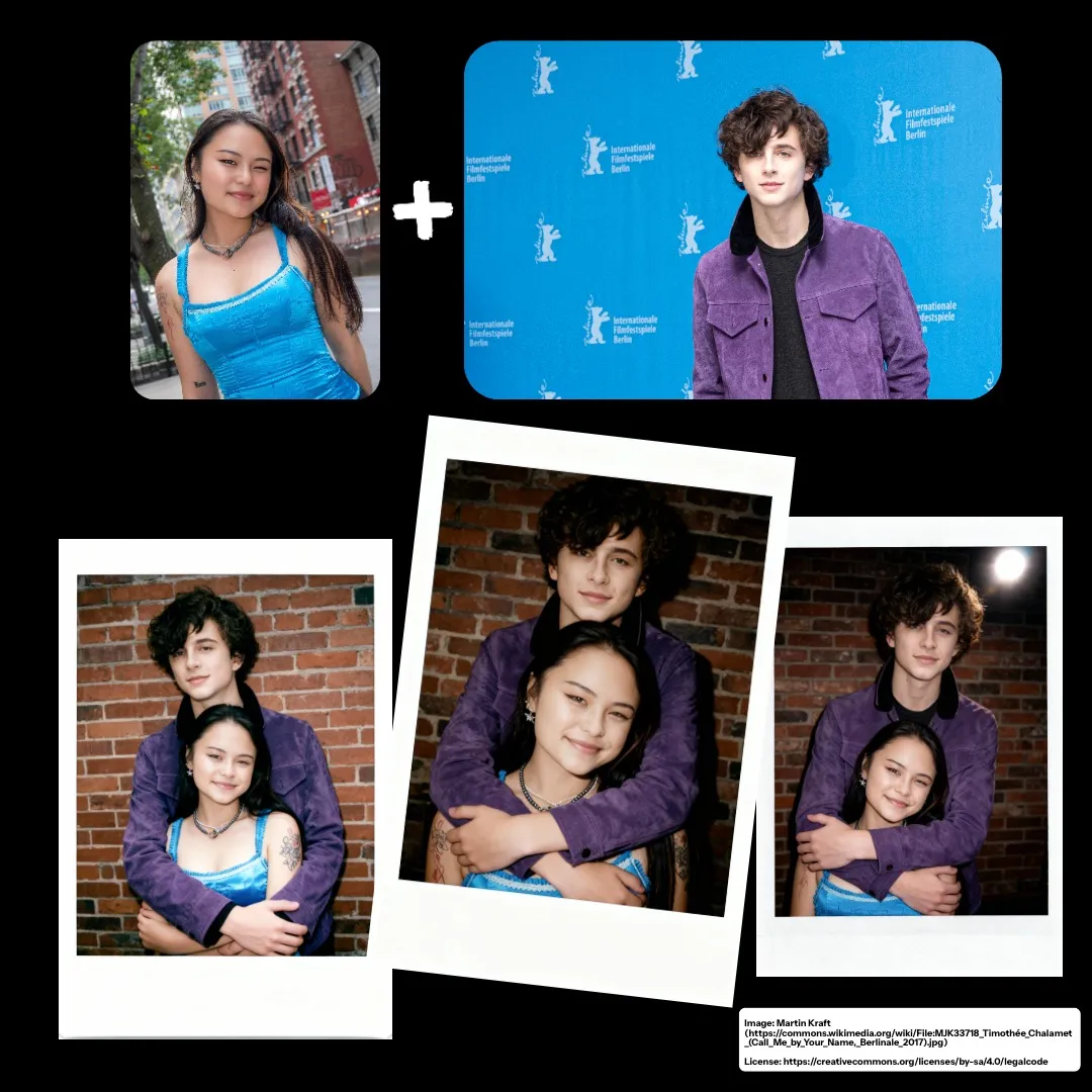 Polaroid created with an image of Timothee Chalamet