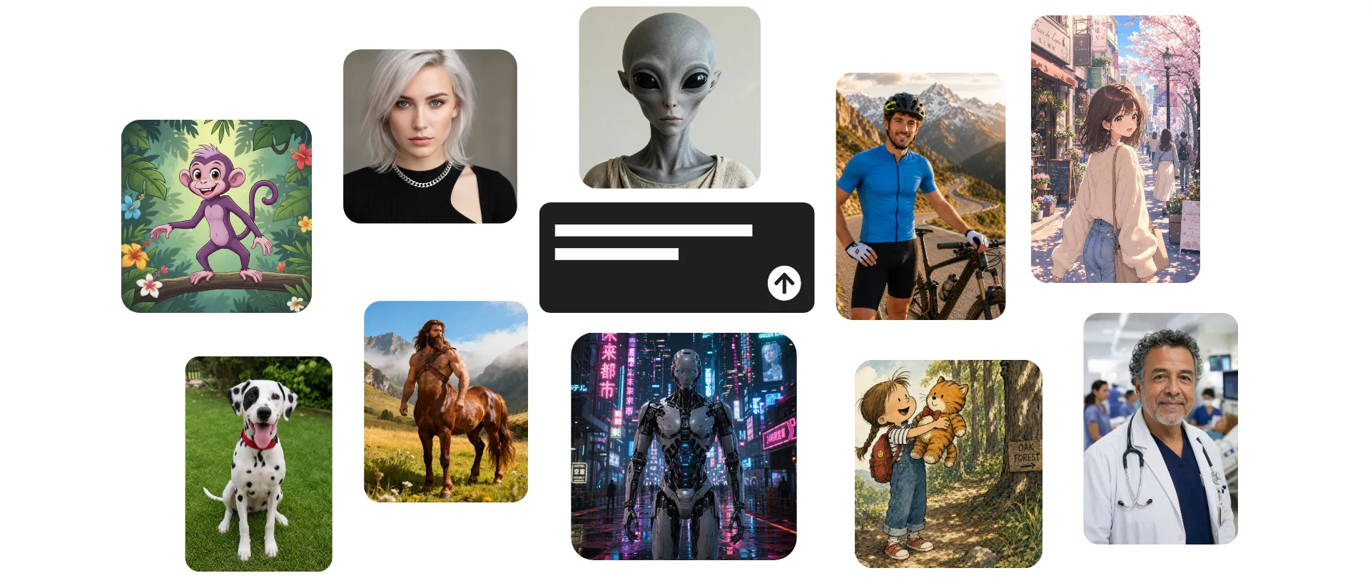 turning prompts into a range of characters