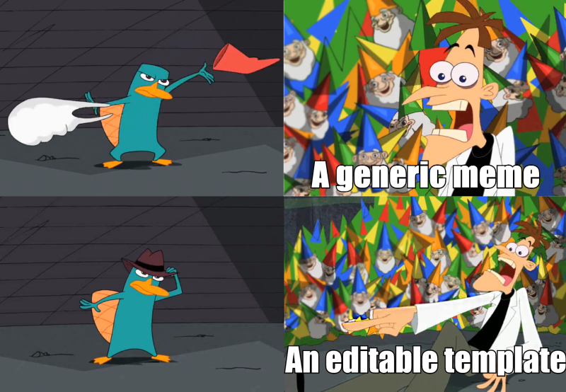 A Platypus Perry the Platypus Meme Template