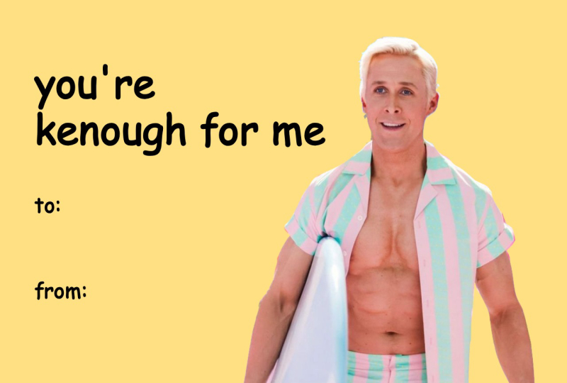 Barbie Valentine’s Day Meme Card – “You’re Kenough to Me”