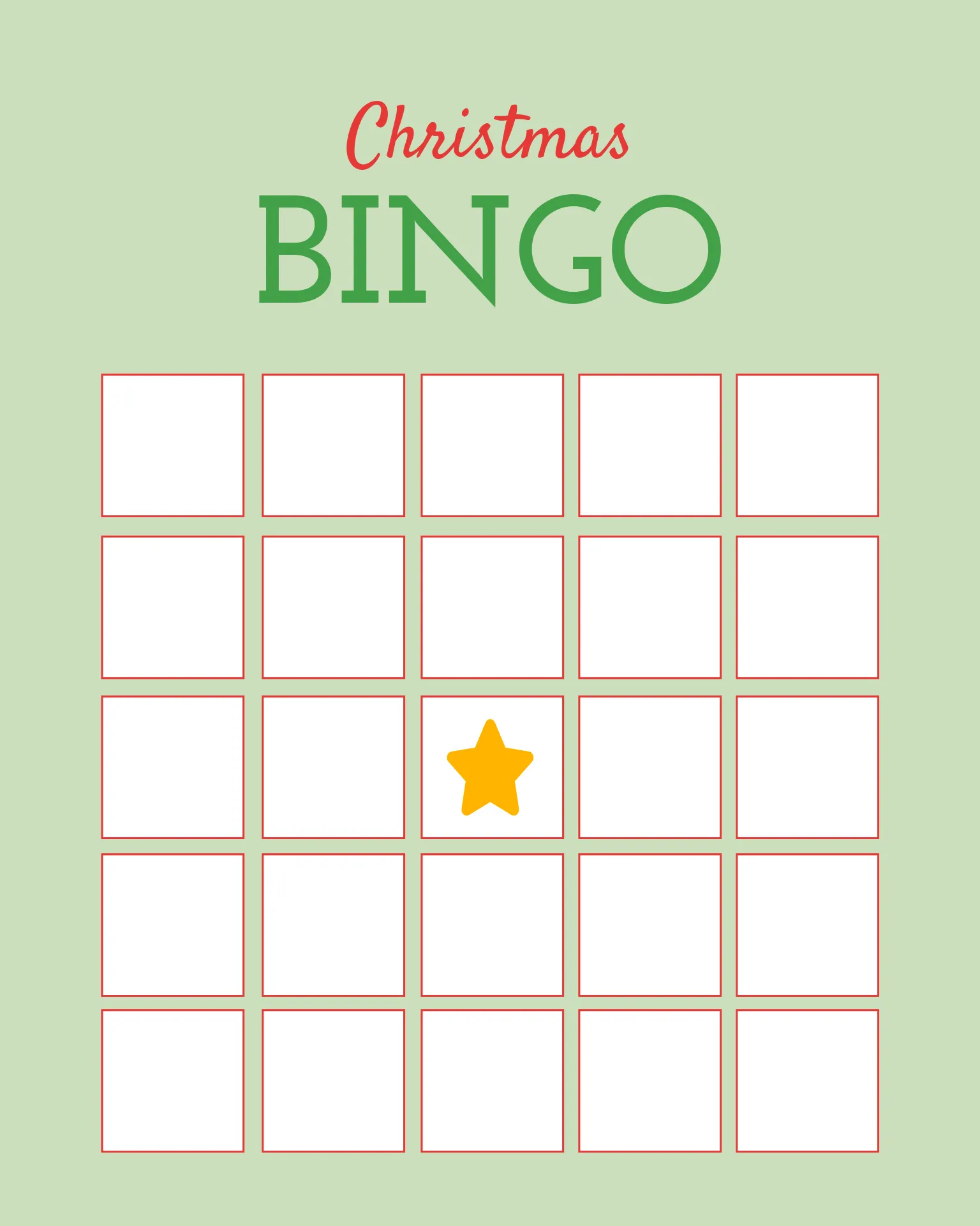 Christmas Bingo Card Template — Kapwing for Free Printable Christmas Bingo Card Generator
