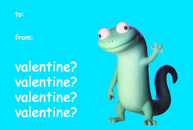 Disney Valentine’s Day Meme Card – “Valentine? Valentine? Valentine?”