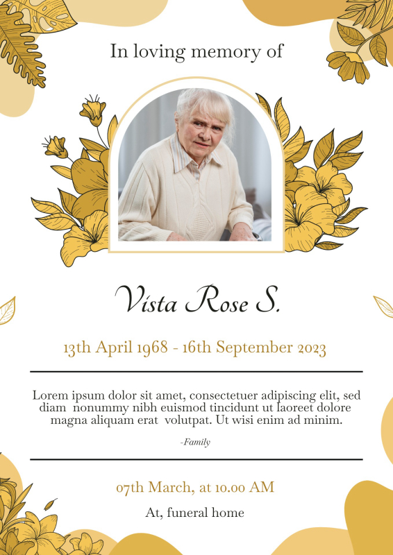 Ceremony In Memory Of Text Invitation Engraved Wedding Invitation