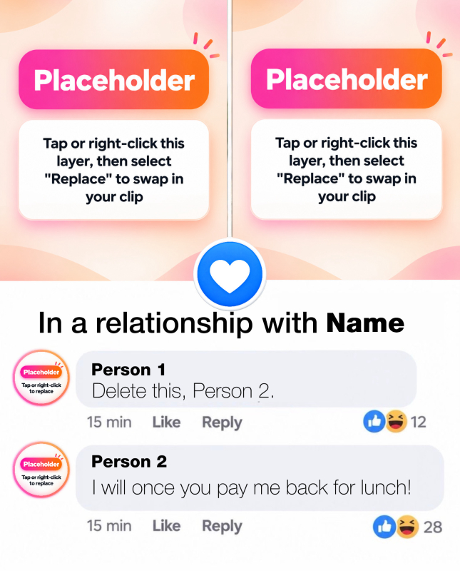 Facebook "In a Relationship With" Meme Template