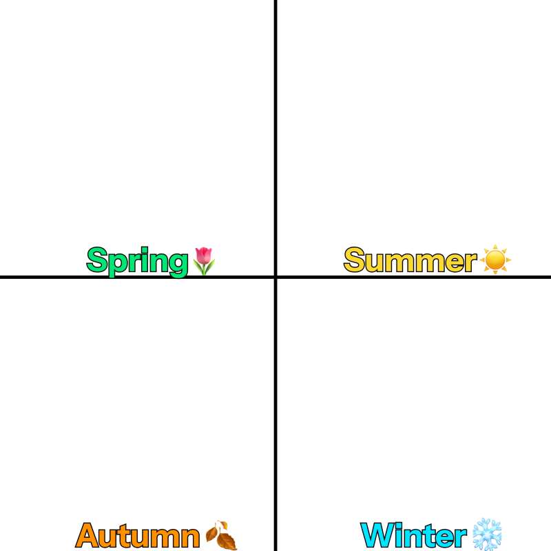 Four Seasons Grid Template
