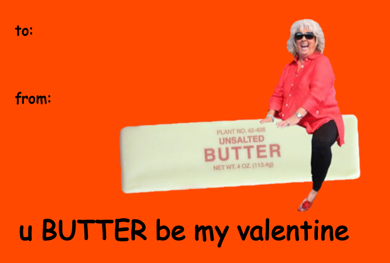Funny Valentine’s Day Meme Card – “U Butter Be My Valentine”