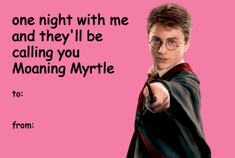 Harry Potter Valentine’s Day Meme Card – Moaning Myrtle