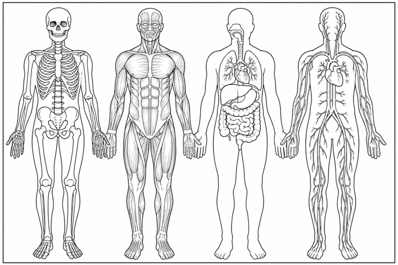 Human Anatomy Coloring Page