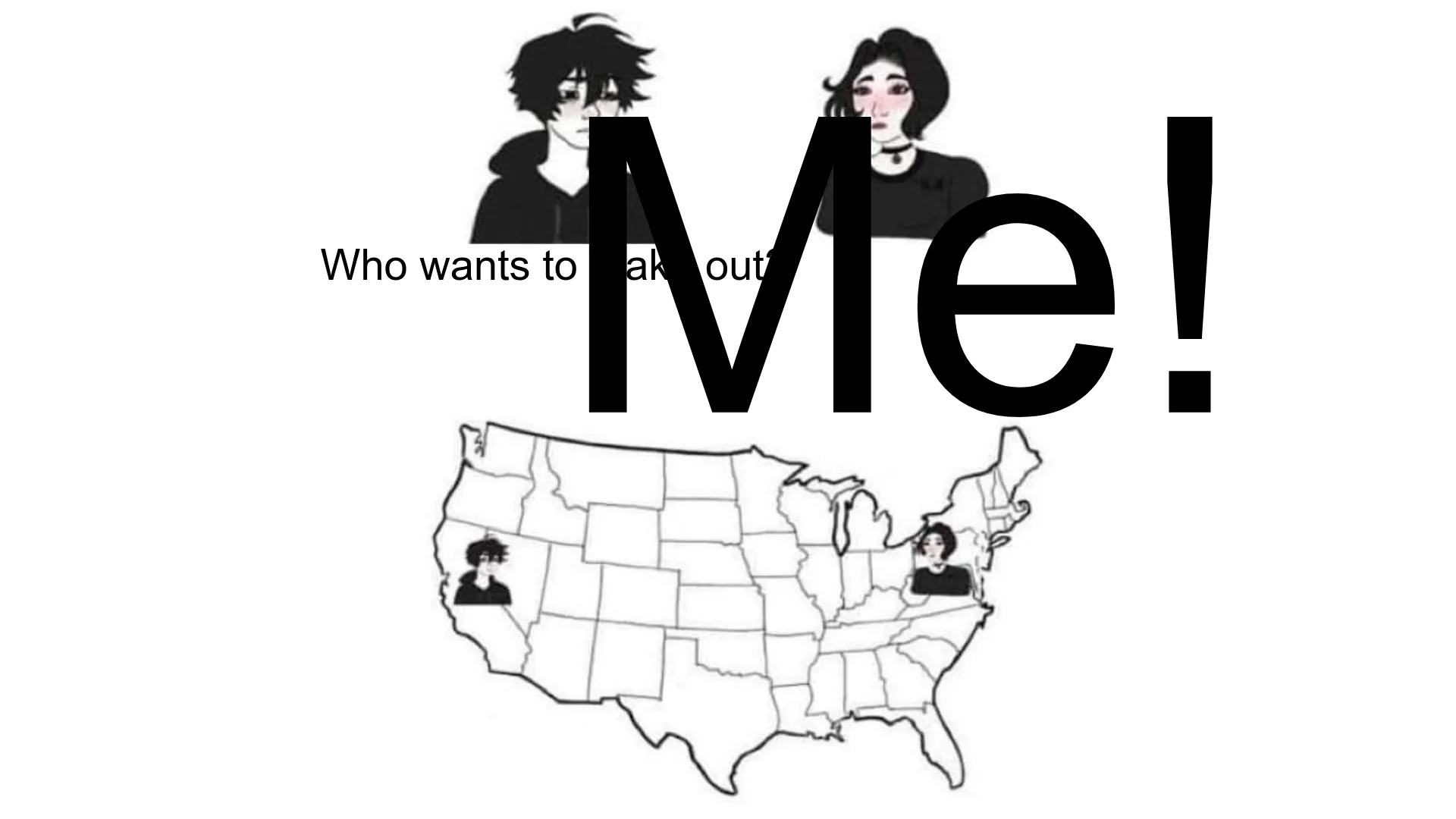 Long Distance USA Wojak Meme Template — Kapwing