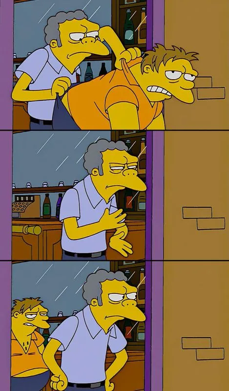 Moe Throws Barney Meme Template — Kapwing