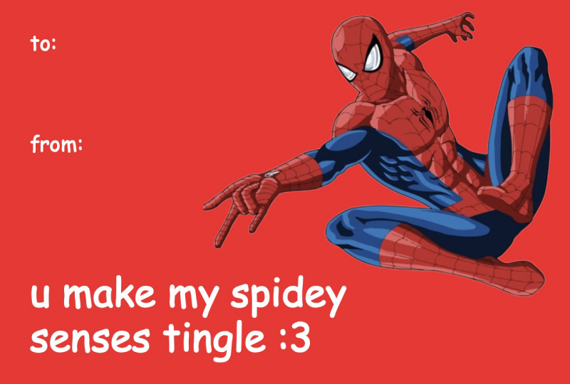 Spider-Man Valentine’s Day Meme Card – “You Make My Spidey Senses Tingle”