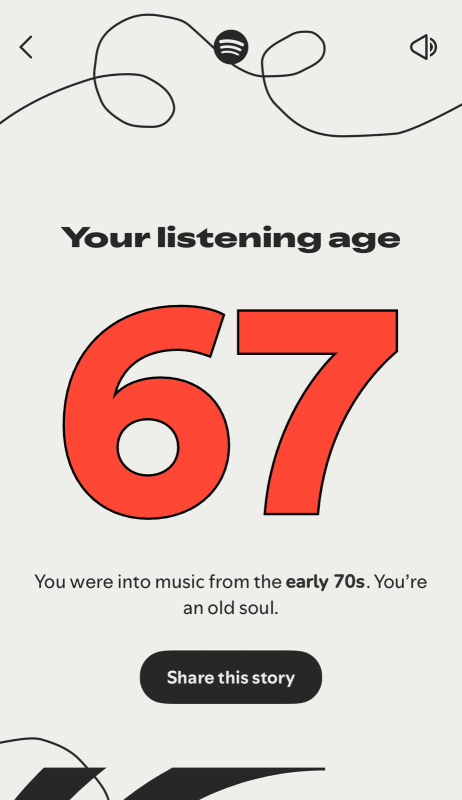 Spotify Wrapped 2025 'Listening Age' Template Maker