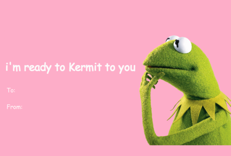The Muppets Valentine’s Day Meme Card – “I’ll Kermit to U”