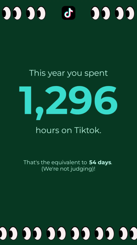 TikTok Wrapped 2025 'Hours on TikTok' Template