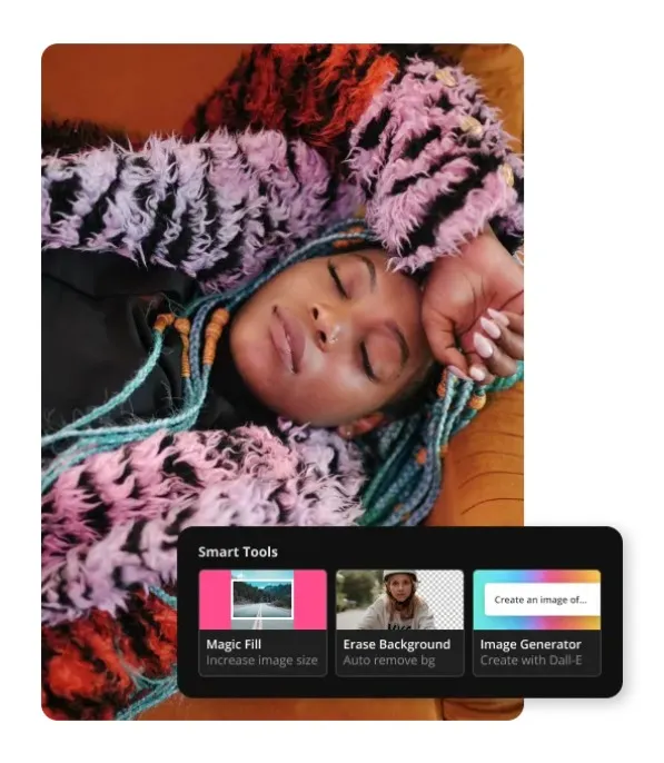 A resized picture using a background blur to naturally fit aspect ratio constraints.