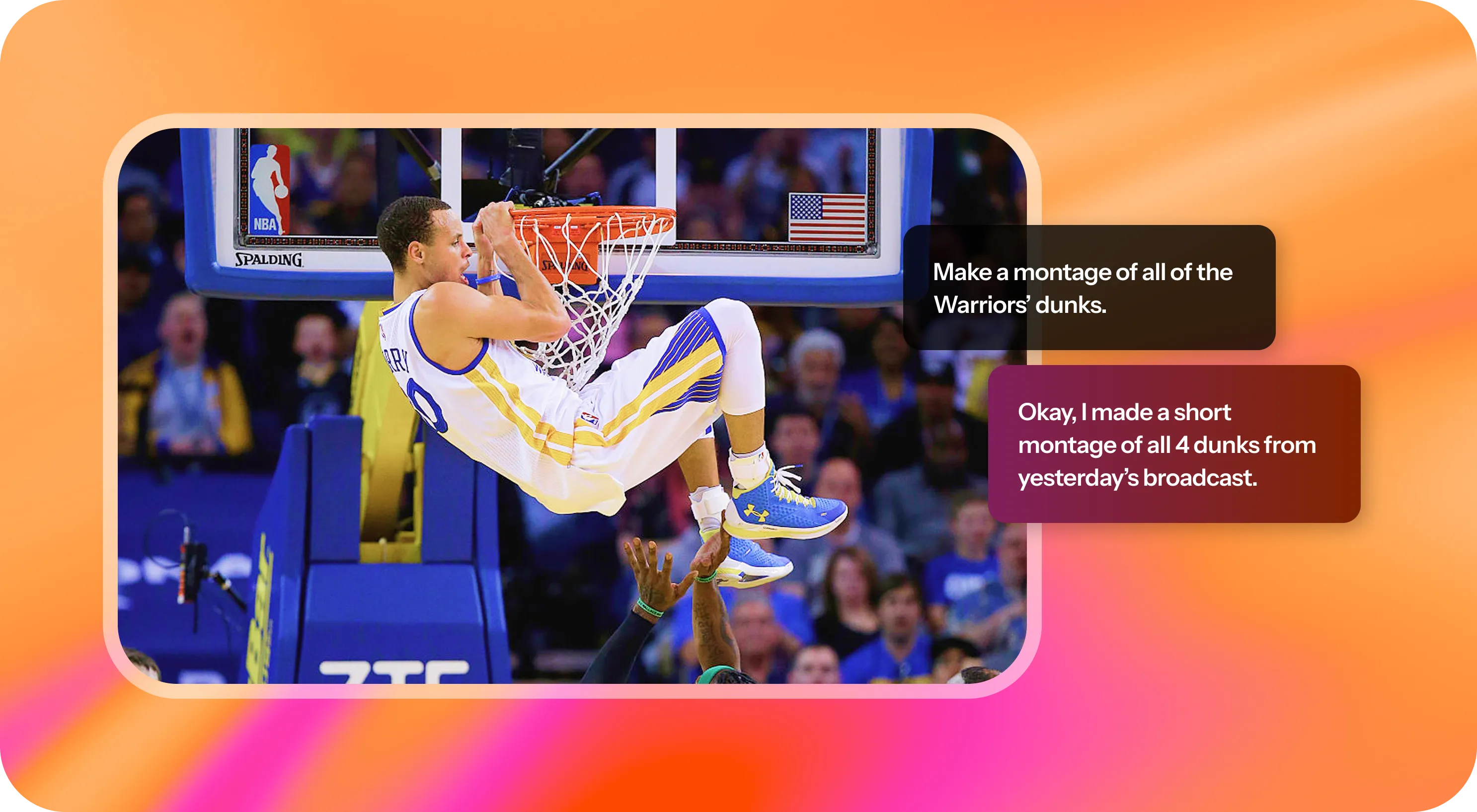 Get all the clips of dunks and three-pointers from the game