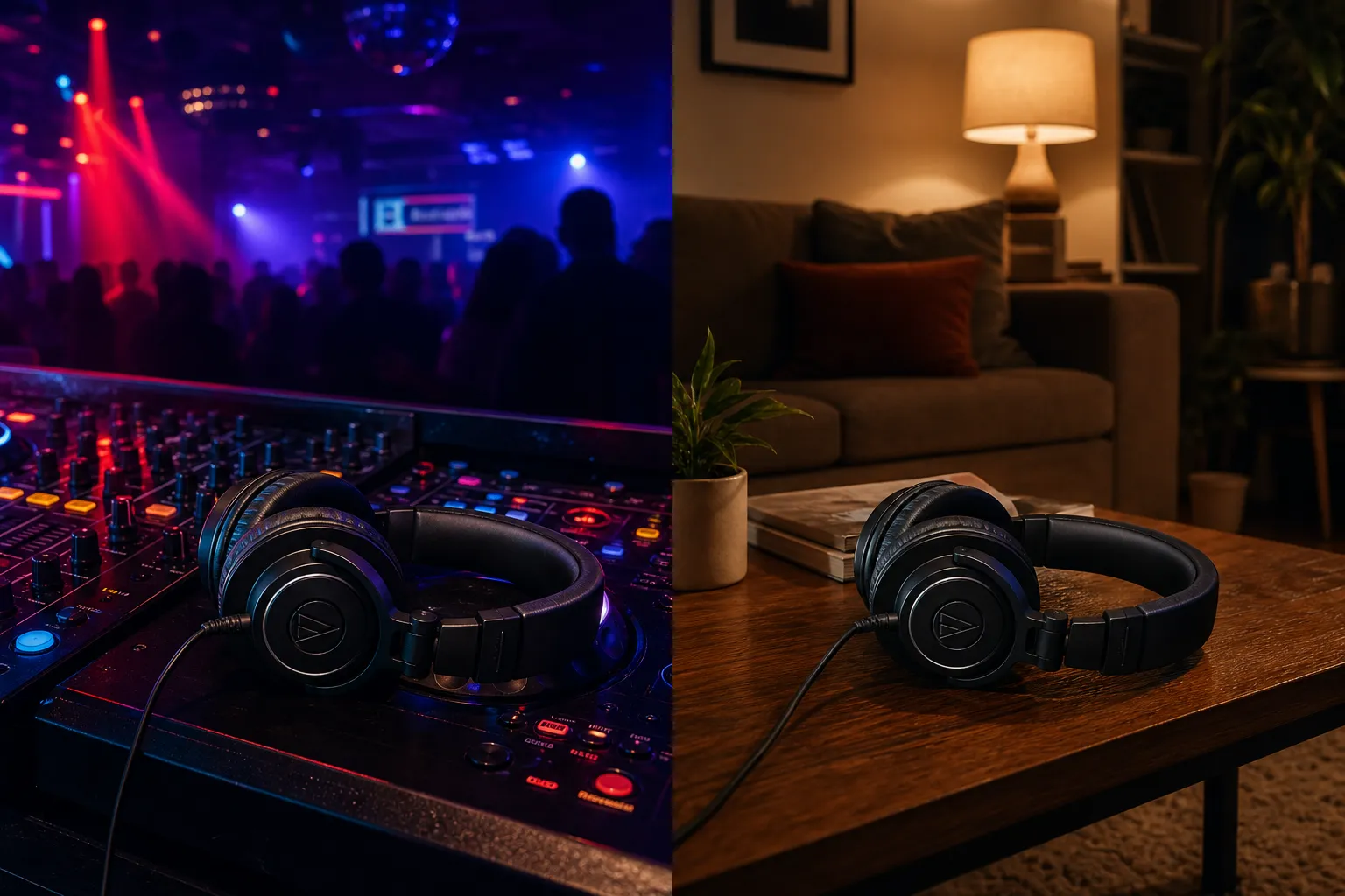 headphone product montage