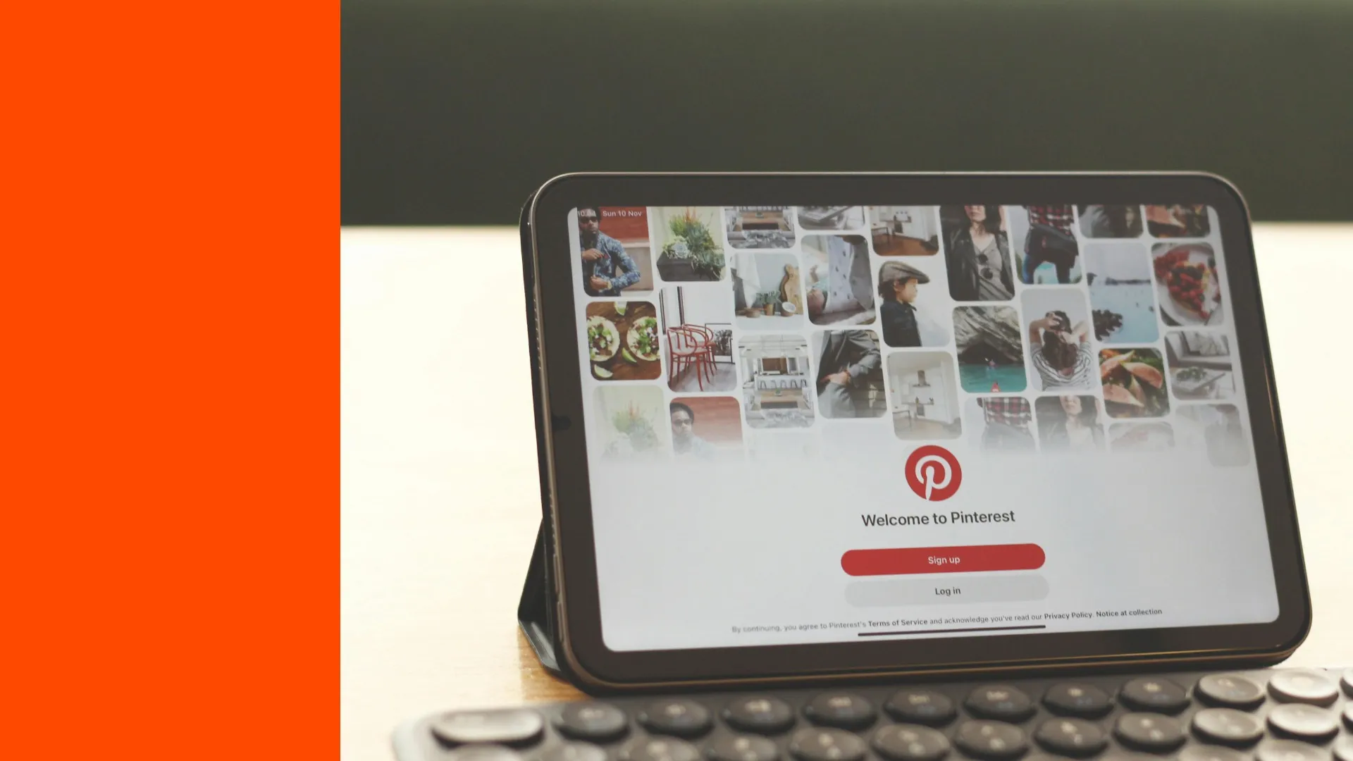 Pinterest video ad displayed on an iPad