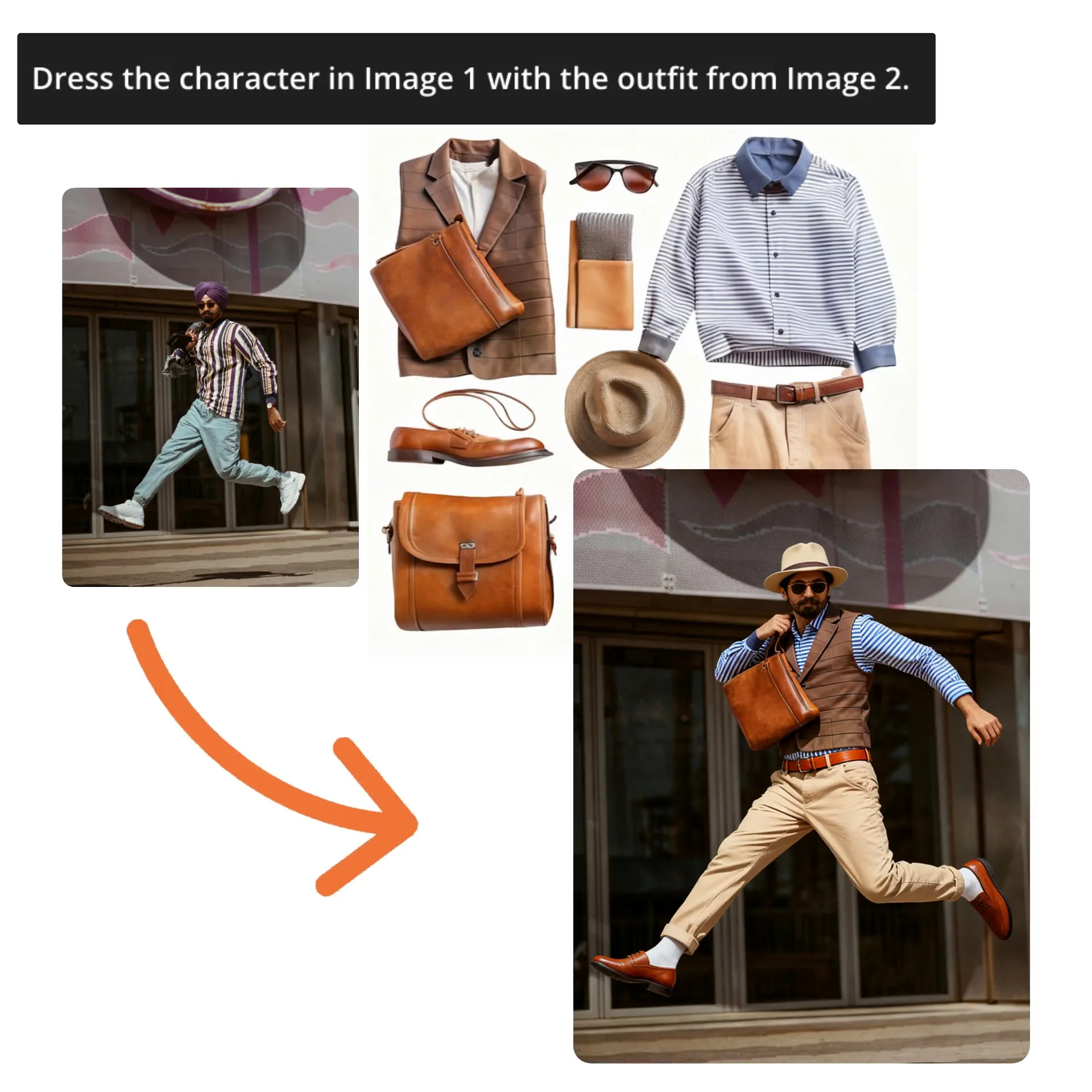 Transformação visual a partir de uma imagem em estilo flat design